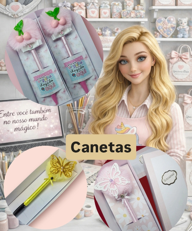 Conhe�a Nossas Canetas - Pompom 