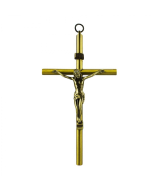 Crucifixo Dourado Pendurar 20cm - Enfeite Metal