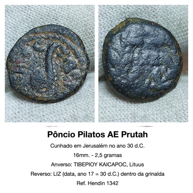 Poncio Pilatos AE Prutah LIZ ano 30 d.C RC336