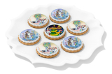 35 Papel De Arroz P/ Biscoito Feliz Natal Looney Tunes 3,8cm