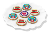 35 Papel De Arroz P/ Biscoito Feliz Natal Rock 3,8cm