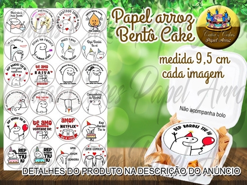 Florks Kit Arquivo Digital PNG Frases Meme Bento Cake