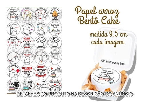 Florks Kit Arquivo Digital PNG Frases Meme Bento Cake