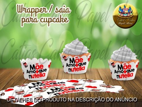  50 Wrappers Saia Para Mini Cupcakes Dia Das Mes Mod2