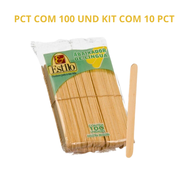 ESPATULA PARA DEPILAO PCT COM 100 UND KIT COM 10 PCT