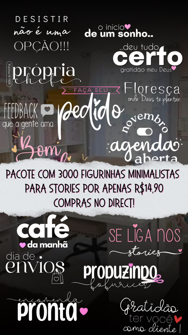 Pack com 5000 figurinhas minimalistas para Stories
