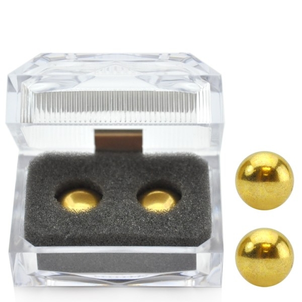 Bolas para Pompoarismo Douradas de Metal Oriental Gold Ball Nanma