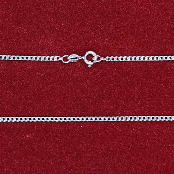 CORRENTE DE PRATA MODELO GROUMET - 60 CM - C60GRU20