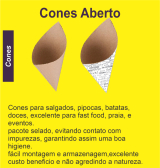 Cone aberto em carto BRANCO	(PC 200 UNI)		