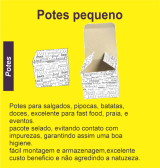 Pote pequeno em carto BRANCO (PC 100 UNI)			