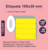 ETIQUETAS -gondolas AMARELA 100x30 - couch 150g 				