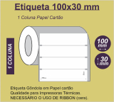 ETIQUETAS -gondolas BRANCA 100x30 - couch 150g 			