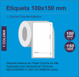 ETIQUETAS papel couch adesivo - 1 coluna - 100x150 mm
