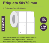 ETIQUETAS papel couch adesivo - 2 coluna - 50x70 mm