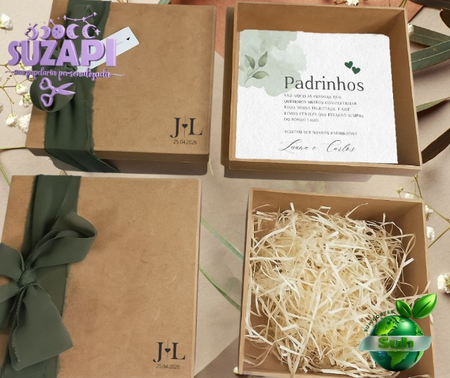 Caixa de MDF 20x20x7 cm