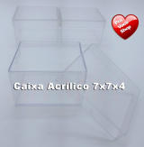 CAIXINHA DE ACRLICO 7x7x4 TRANSPARENTE