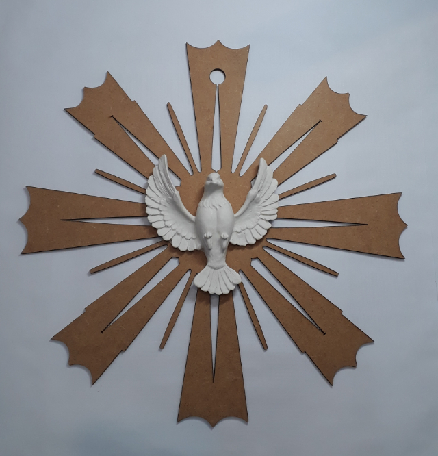 Esprito Santo sobre Esplendor de 30cm - MDF e Resina