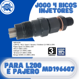 Bicos Injetores L200 HPE SPORT PAJERO GL 2.5 8V ANO 1998 ATE 2011