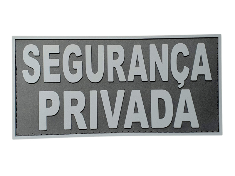 Patch emborrachado Costas Segurana Privada cinza baixa luminosidade