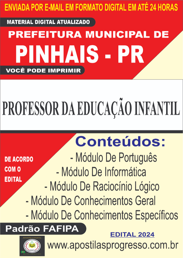 Apostila Da Prefeitura De Pinhais Professor Da Educao Infantil 