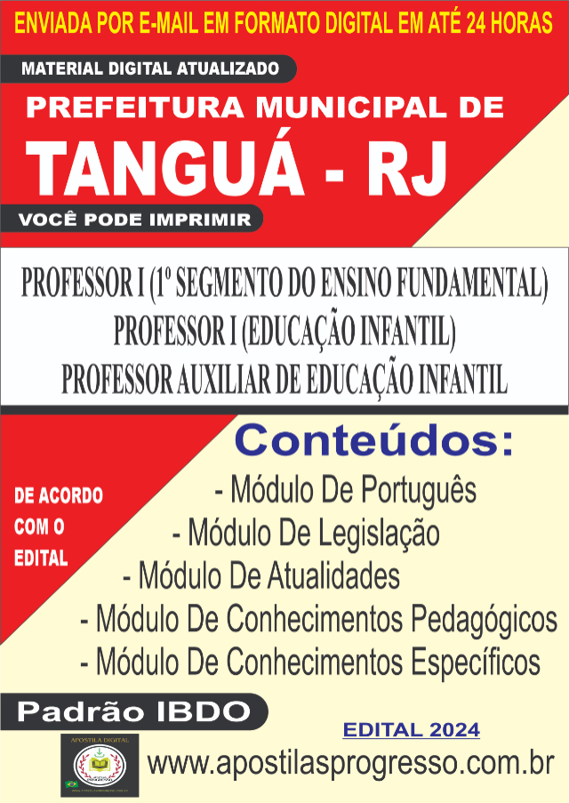 Apostila Da Prefeitura De Tangu Professor I Infantil e Fundamental