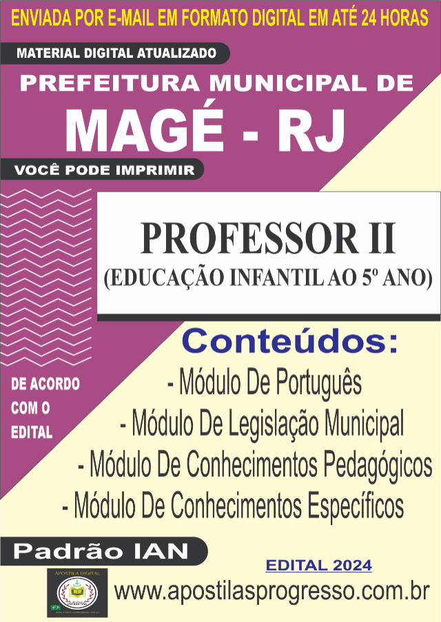 Apostila Da Prefeitura De Mag Professor II