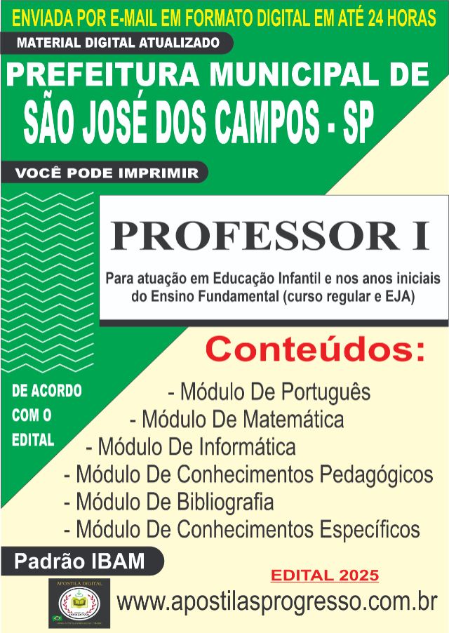 Apostila Da Prefeitura De So Jos Dos Campos Professor I 