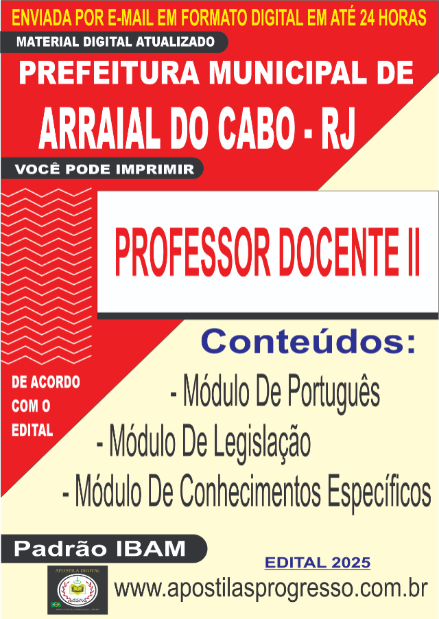 Apostila Da Prefeitura De Arraial Do Cabo Professor Docente II