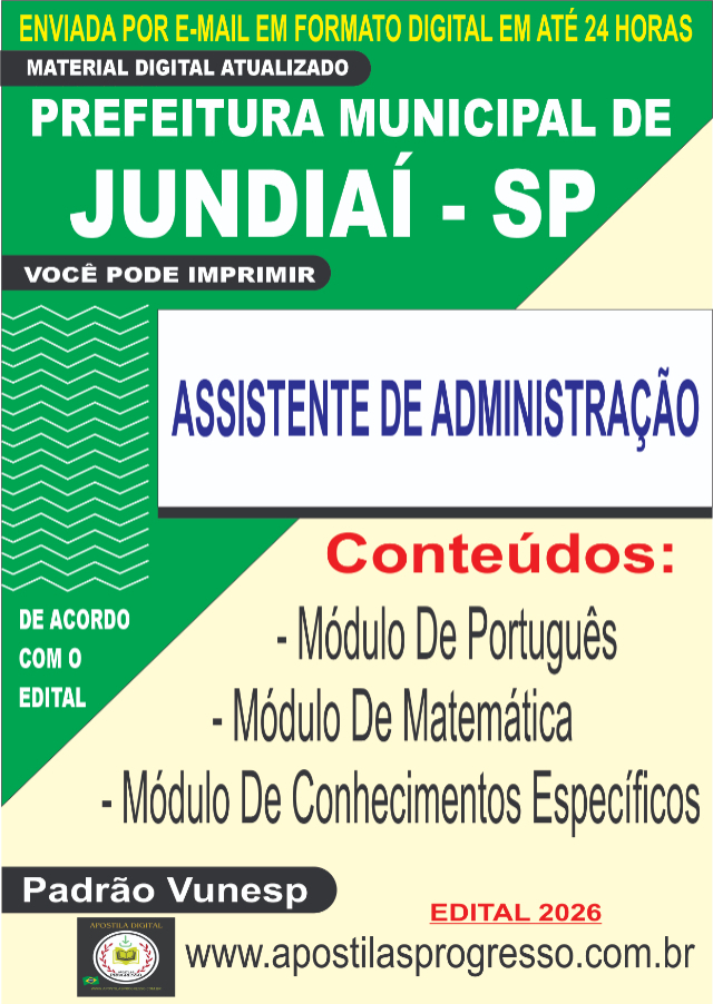 Apostila Da Prefeitura De Jundia� Assistente De Administra��o 