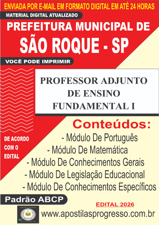 Apostila Da Prefeitura De S�o Roque Professor Fundamental I 