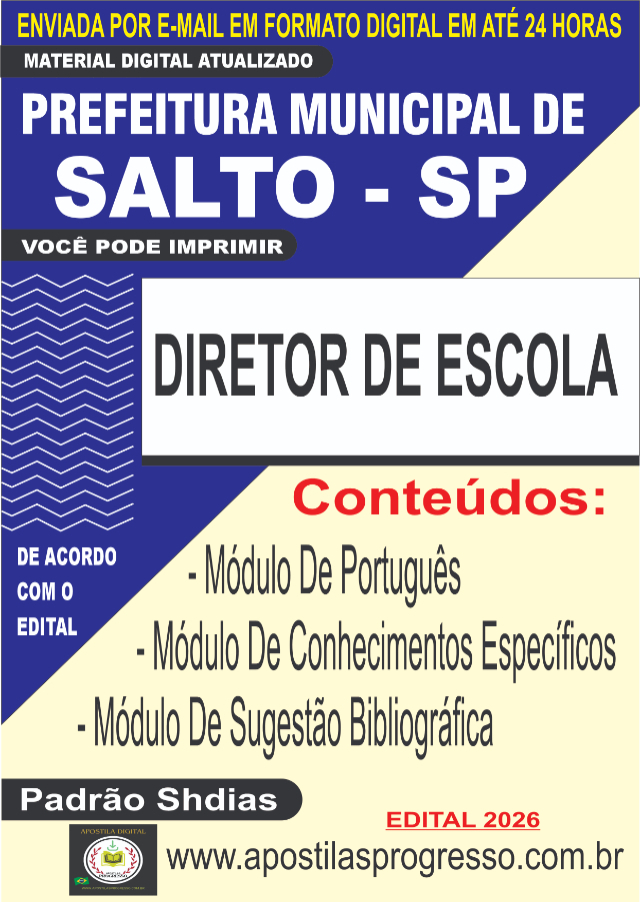 Apostila Da Prefeitura De Salto Diretor De Escola 