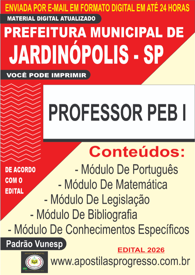 Apostila Da Prefeitura De Jardin�polis Professor PEB I