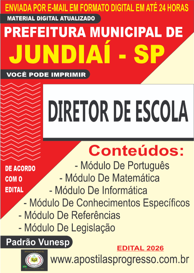 Apostila Da Prefeitura De Jundia� Diretor De Escola 