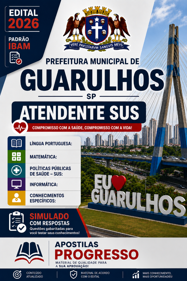 Apostila Da Prefeitura De Guarulhos Atendente SUS