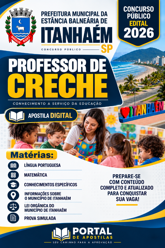 Apostila Da Prefeitura De Itanhaém Professor De Creche