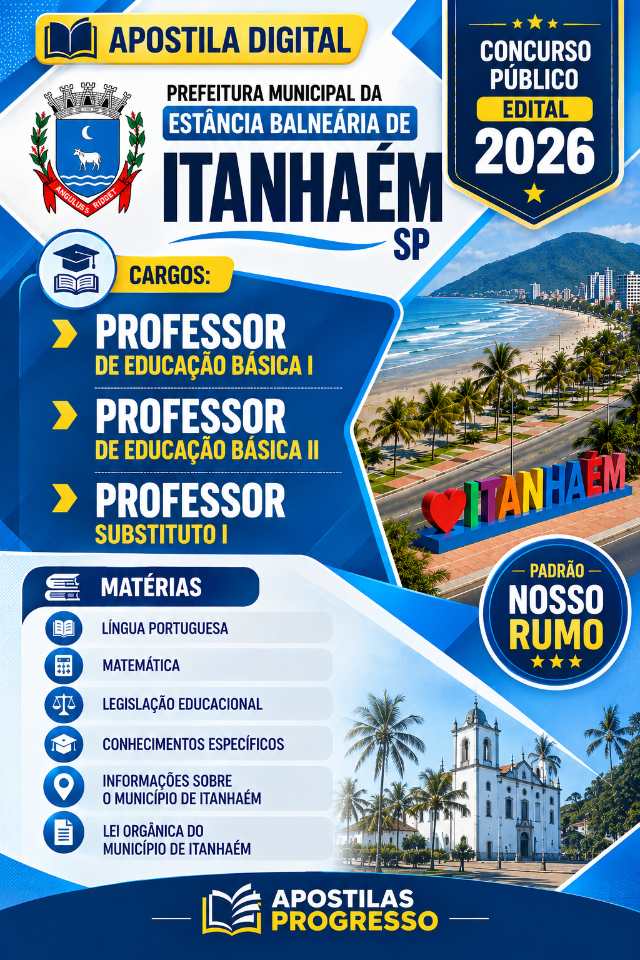 Apostila Da Prefeitura De Itanhaém Professor Peb I e Peb II 