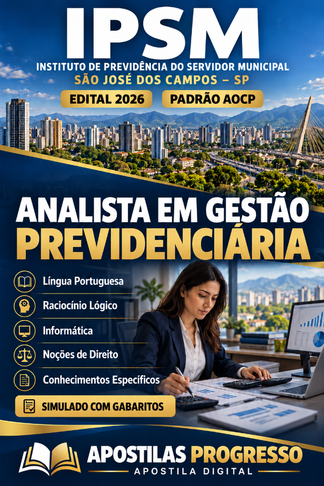 Apostila Da IPSM De São José Dos Campos Analista Em Gestão Previdenciária