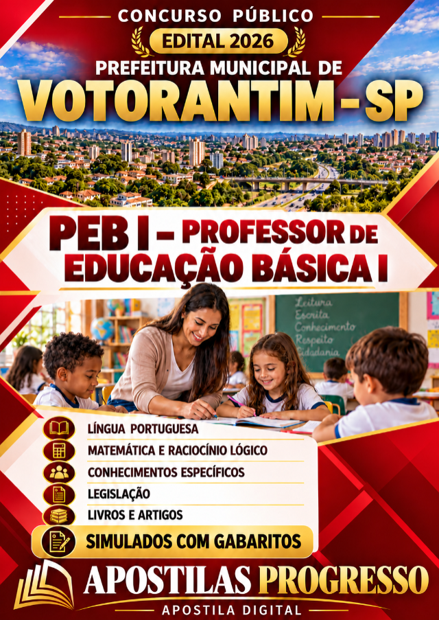 Apostila Da Prefeitura De Votorantim Professor De Educação Básica I