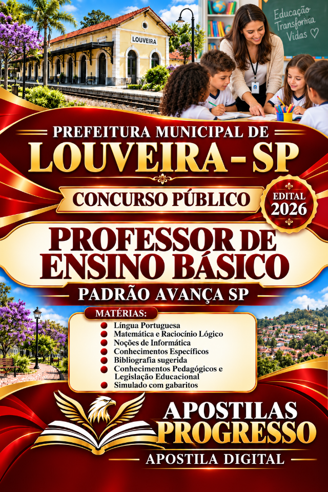 Apostila Da Prefeitura De Louveira Professor Educação Básica