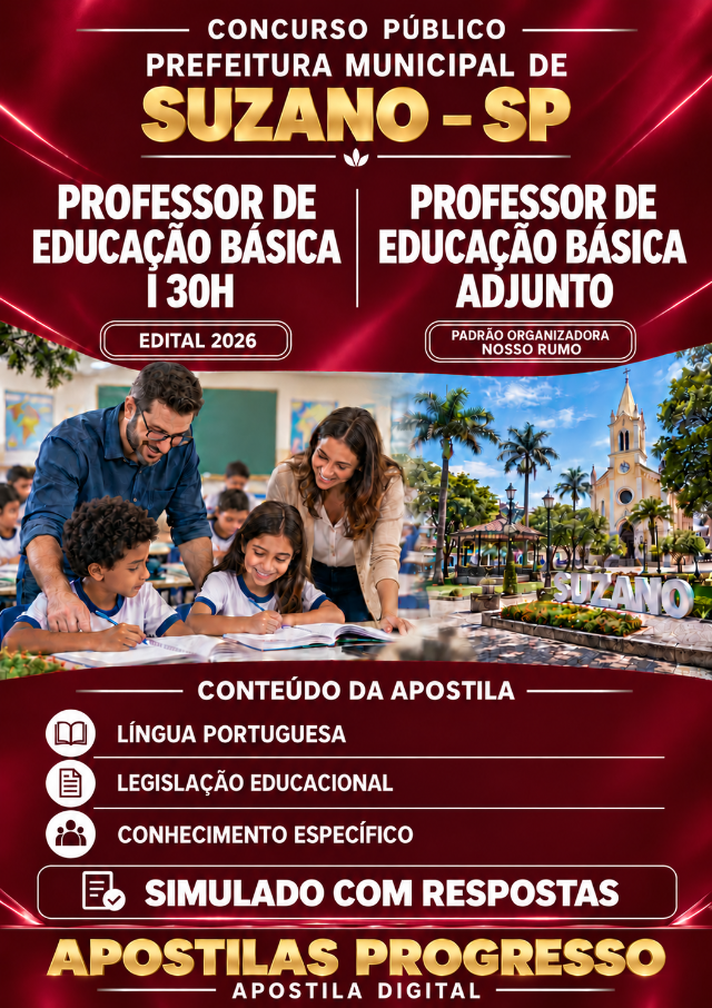 Apostila Da Prefeitura De Suzano Professor Educação Básica I