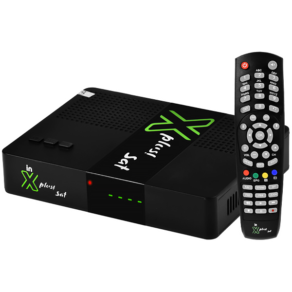 Receptor In XPlus SAT Full HD IPTV com Wi-Fi e USB Bivolt - Preto