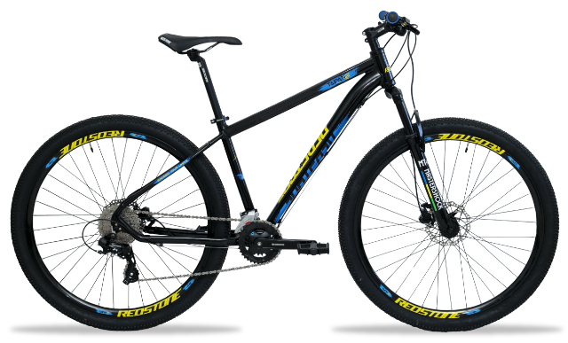 BIKE ARO 29 TAIPAN  PRETO / AZUL / AMARELO