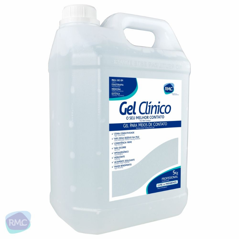 Gel Condutor Incolor- Cx. C/ 04 Gales- 05 kgs-RMC- Uso em Esttica