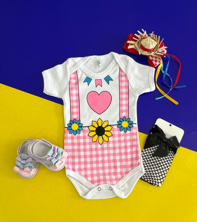 Body Junino Rosa