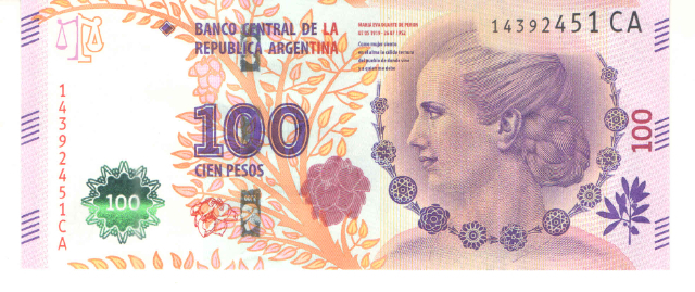 Cdula 100 Pesos Argentina Evita Peron 14392451CA