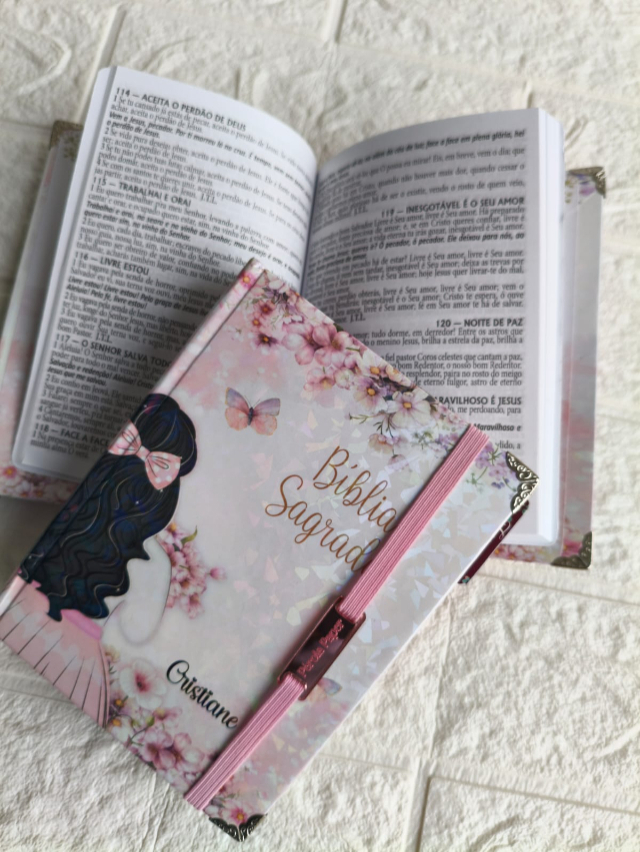 Kit Biblia A6 com Abas e Harpa Crist�