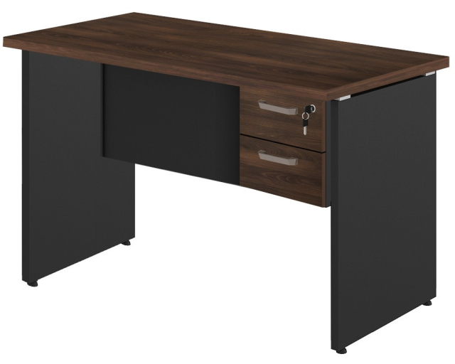 MESA EXEC RETANG 1200X600 COM 2GAV PT/MAD