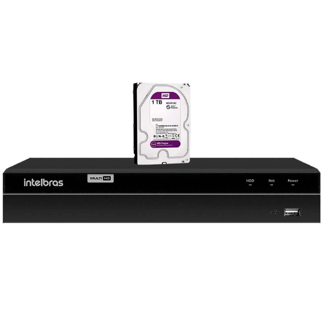 DVR Intelbras MHDX 1316 Full HD 1080p 16 Canais Gravador Digital de Vdeo + HD 1TB Purple
