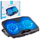 Base para Notebook Ajustvel 2 Fans Led Azul HOOPSON - BPN-005