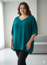 BLUSA DE VISCOSE DECOTE V TAM. 52